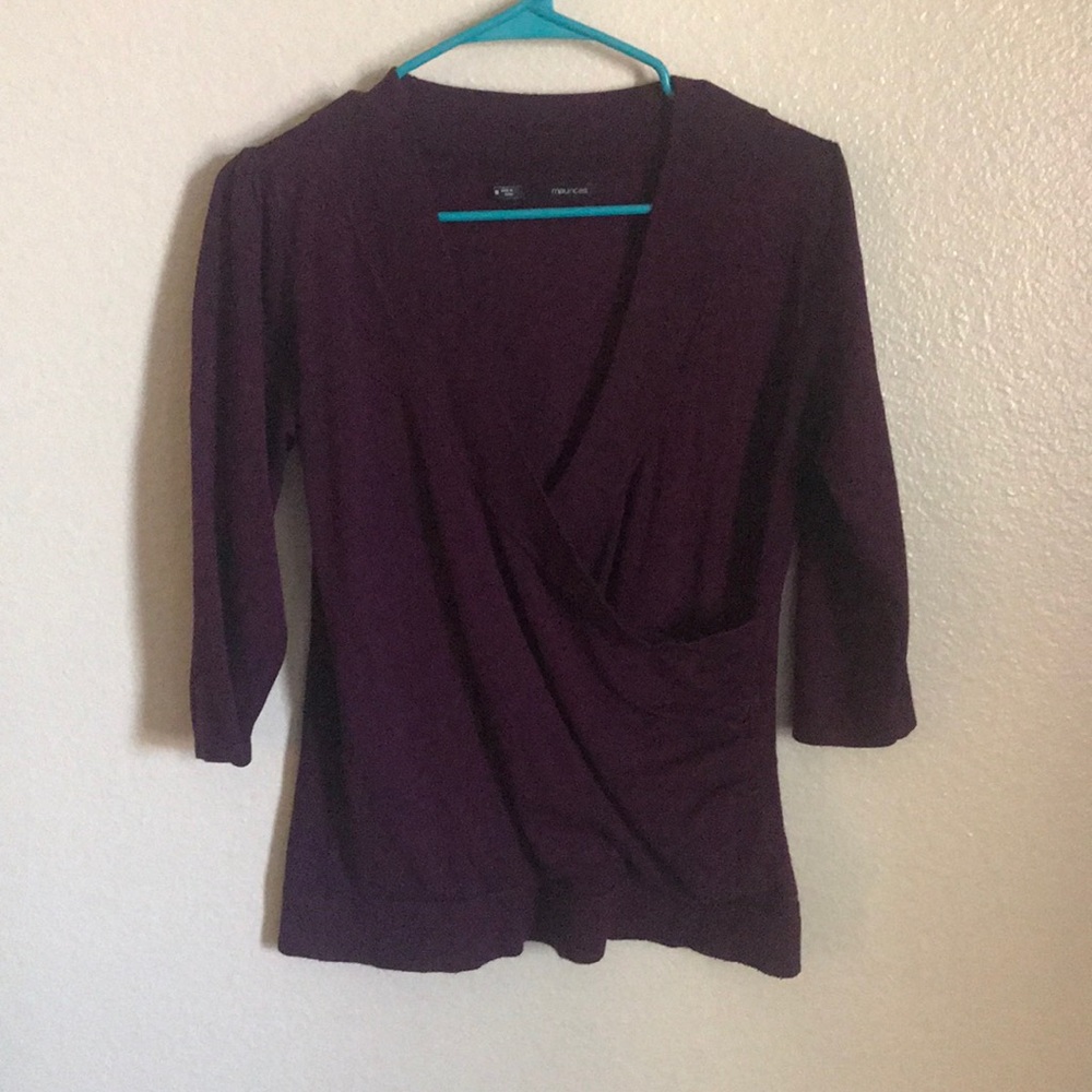 Maurice’s Maroon Wrap Sweater